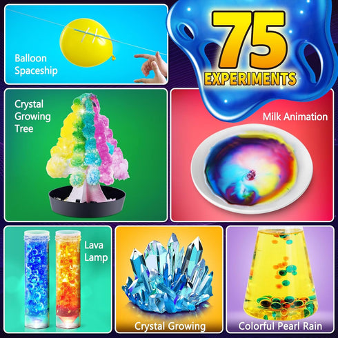 JOPSHEEN 75 Set, Experiments Science Kit for Kids, Chemistry S.T.E.M Educational Birthday Christmas Toys Gifts Idea