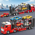 3, 4, 5, 6, 8 BainGesk Truck Toys Car for Years Old Boys Girls, Adjustable Double Decker Car Carrier Truck with Light