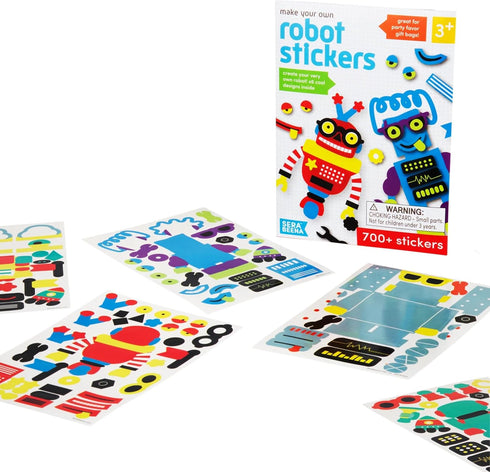 700+ 3+ 24 6 Make Your Own Robot Stickers for Kids - Sticker Sheets | Birthday Party Favors & Craft Activity