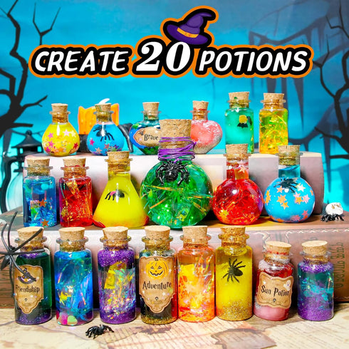 20 6 7 8 9 10+ LDomet Magic Potions Craft Kit for Kids - Mix Glow Witch Potion Bottles, Fairy Magic Potions Making Kit