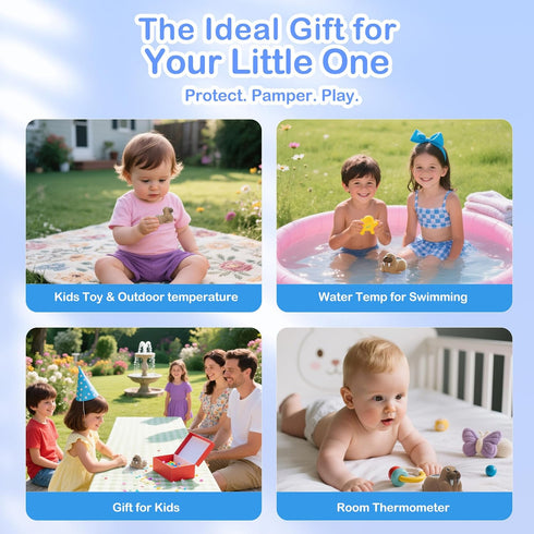 Baby Bath Thermometer for Bathtub, Room|Water Temperature, Baby Bath Floating Toy|Kids Bathroom Safety, Digital LCD