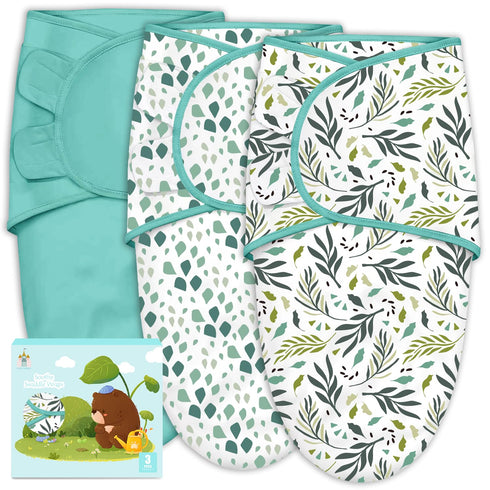 Cute Castle 3-Pack Baby Swaddle Sleep Sacks - Newborn Swaddle Sack - Ergonomic Baby