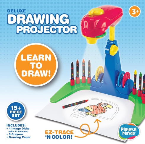 Thin Air Brands 3 32 4 8 1 Drawing Projector for Kids & Up, Preschool Tracing Projector Kit Includes Animal Drawings on