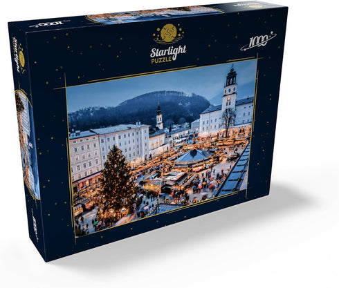 1000 MyPuzzle Salzburg, Austria: Christmas Market in The Old Town of Salzburg - Premium Piece Jigsaw Puzzle for Adults