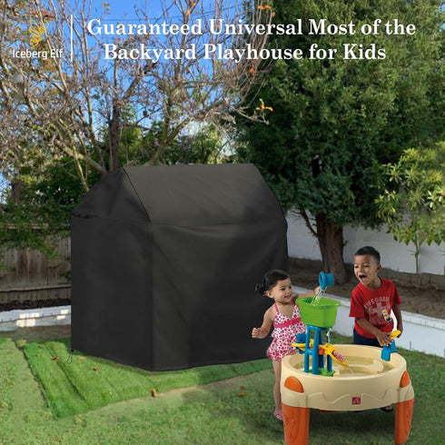Outdoor Playhouse Cover, Waterproof 57" L x 57" W x 63" H, Sun Protection Dust Cover, Heavy Duty Oxford Fabric