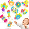iPlay, iLearn 10pcs Baby Rattles Toys Set, Infant Grab Shake Rattle, Easy Hold Sensory