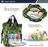 YANENDIE Backpack, Backpack Backpack Raindrops on Leaves Diaper Bag Unisex Travel Baby Diaper Bags with Stroller Straps