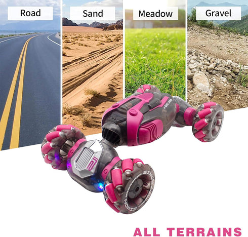 RECO TOYS 6 7 8 9 10 11 12 13 4WD Gesture Sensing RC Stunt Car Remote Control Toys for Kids Age Year Old for Boys Girls