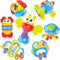 MOONTOY 7pcs Baby Rattles Toy Set, Baby Toys 0-6 Months Infant Toys