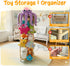 SPRINOAK 54-Inch Tall Stuffed Animal Storage Organizer - Premium Wooden Plush Toy Holder Zoo, Large Toy Storage Tower