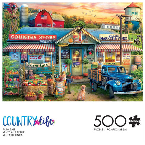 Buffalo Games - Eduard - Farm Sale - 500 Piece Jigsaw Puzzle for Adults Challenging Puzzle Perfect for Game Nights - Finished Puzzle Size is 21.25 x 15.00