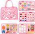 hahaland Busy Board - Montessori Toys for 2 Year Old Girl | Birthday Gift with Life Skills, ABC, 123, Shapes, Colors