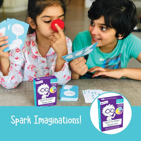 54+ Dilemmas 46+ Open The Joy Would You Rather Card Game for Kids, Conversation Starters Cards of Silly Questions