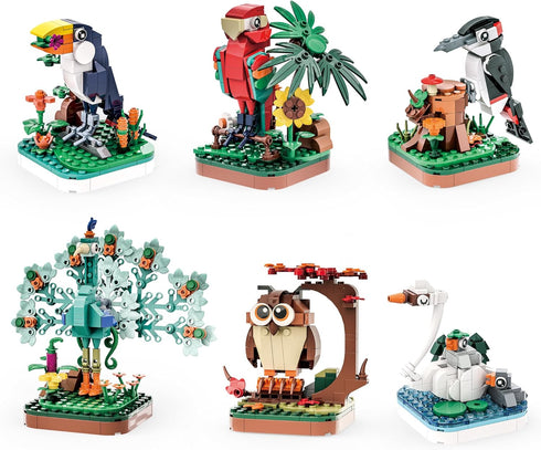 Apostrophe Games Majestic Birds Model Building Block Kit - 900 Pieces -