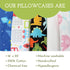 Little Sleepy Head Youth Pillow Case, 100% Cotton & Hypoallergenic, Snug Fit Envelope Pillowcase, Safari Design