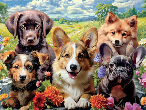 Buffalo Games - Image World - Pup Perfection - 750 Piece Jigsaw Puzzle for Adults - Perfect for Game Nights, 24.00 x
