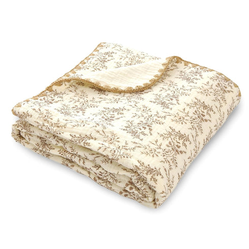 Gunnaicat Double Layered 100% Cotton Muslin Baby Blanket Ultra-Soft 40x40 Inch Swaddling Nursery