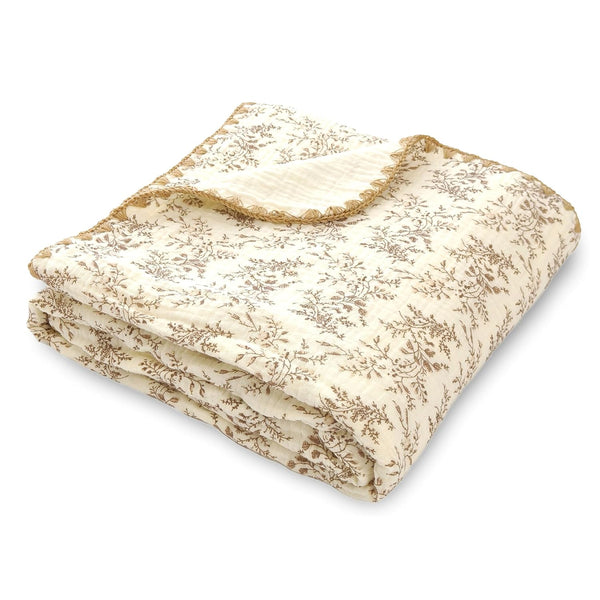 Gunnaicat Double Layered 100% Cotton Muslin Baby Blanket Ultra-Soft 40x40 Inch Swaddling Nursery