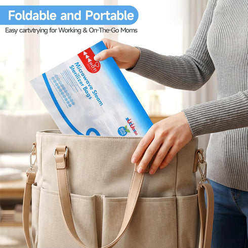 ZCBB 12pc Microwave Steam Sterilizer Bags for Baby Bottles, Soothers