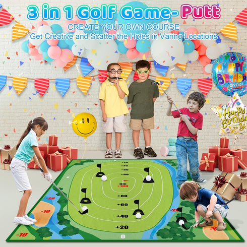 Golf Chipping Game, Battle Royale Indoor Sticky Golf for Kids Outdoor Games, Green