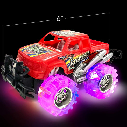 ArtCreativity 4-Pack Light Up Monster Trucks for Boys and Girls, Toddler Monster Truck Toys for Ages 3-8