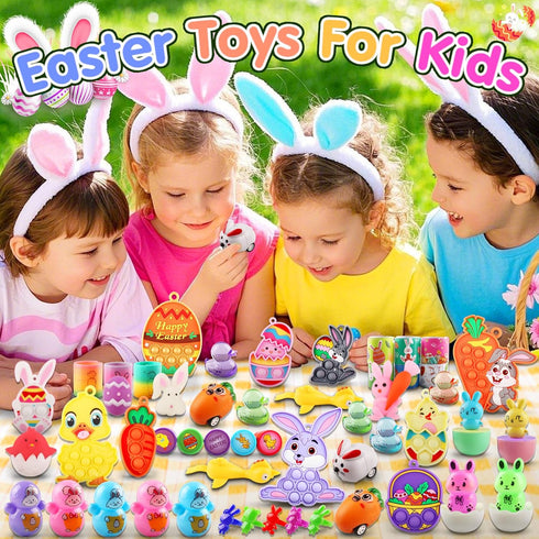 200PCS KissFree Easter Egg Fillers, Easter Basket Stuffers for Kids - Assorted Easter Toys for Egg Stuffers, Egg Hunt