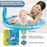 Tummy 31.5"31.5" 3-12 Time Mat Extra Large for Months Baby, Inflatable Water Playmat with Mirror, Teethers, Rattles