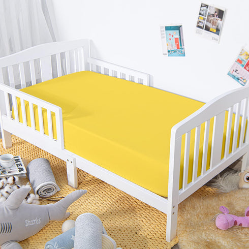 NTBAY 100% Brushed Microfiber Fitted Crib Sheet, Super Soft 28x52 Crib Sheet for Standard Crib and Toddler Mattresses