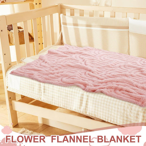 Wiwiqing 8 3D 32" 24" Pcs Boho Baby Blanket for Girls Boys Fluffy Toddler Blanket Soft Warm Newborn Toddler Receiving