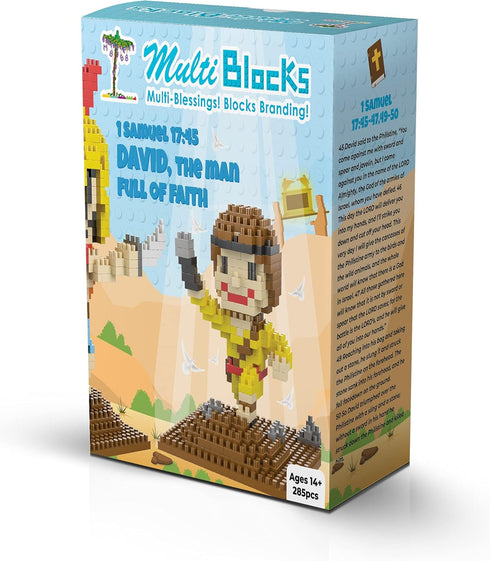 Jesus Series-David, The Man Full of Faith Mini Figurine, Bible Story Collectable Building Set for Ages 14+ (285 Pieces)