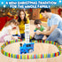 chikro 3-4 3-4 Domino Train Toys Games for Kids - Automated Dominoes-Placing Model Train for Toddlers Age Montessori