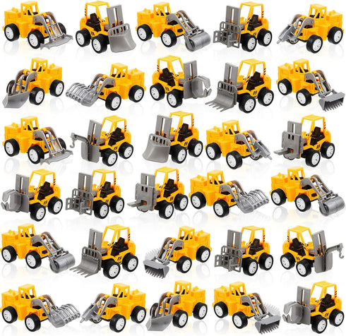 Sosation 36 Pcs Construction Party Favors Engineering Trucks Small Digger Truck Toys