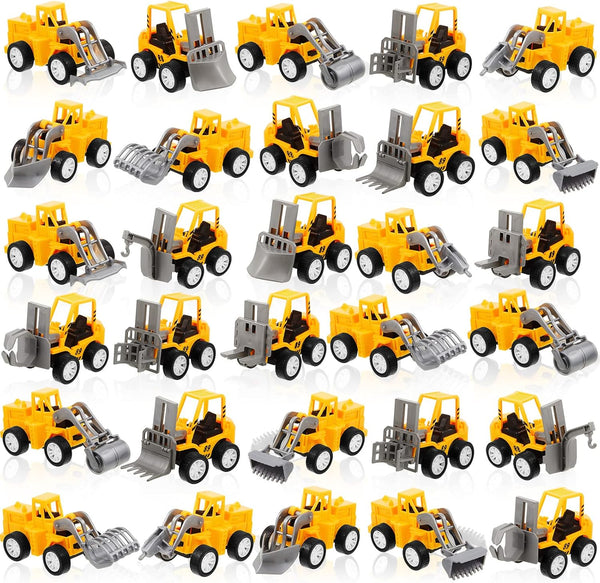 Sosation 36 Pcs Construction Party Favors Engineering Trucks Small Digger Truck Toys