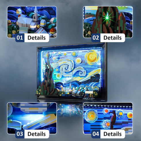 LED Light Kit for Lego 21333 Vincent Van Gogh - The Starry Night Set, Compatible with Lego 21333 Building Blocks Model