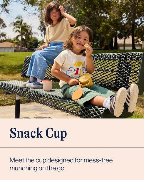 Lalo Snack Cup - Mess-Free Silicone Snack Cups for Toddlers & Babies with Detachable Lid, BPA-Free Baby Snack