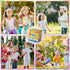 Jumlys 48 Pack Big Bubble Wands in 6 Colors - Bulk Party Favors for Kids, Ideal for School Prizes and Goodies