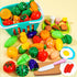 Kids Kitchen Toy Accessories Playset, Pretend Cooking Pots, Pans, Utensils, Cookware, Food, and Storage Basket