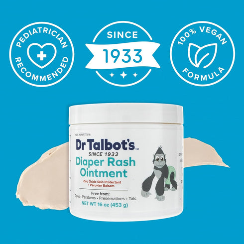 Talbot's 16 oz Dr. Baby Diaper Rash Ointment - - Zinc Oxide Skin Protectant with Peruvian Balsam - Treats and Prevents