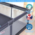Baby Playpen, 50 x 50 inch Playard for Babies and Toddlers, Grey Baby Fence with Soft Breathable Mesh