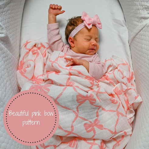 100% 47 47 Inches 2 Pack) LollyBanks Baby Blanket, Cotton Muslin Swaddle Blankets for Girls, Large x Newborn Blanket