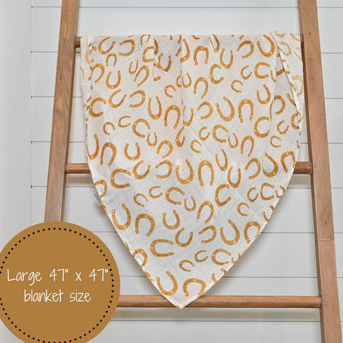 100% 47 47 Inches LollyBanks Baby Blankets, Muslin Cotton Swaddle Blanket for Boys, Large x Newborn Swaddle, Soft