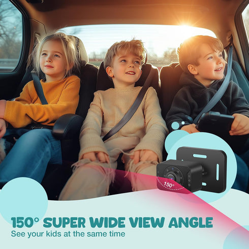 Chuanganzhuo 1080P 5inch 5inch, Baby Car Camera with Advanced Night Vision, AHD IPS Full View Baby Monitor, Carseat