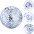 Hsei 3 Pcs Inflatable Beach Ball, 16 Inch Glitter Summer Swimming Pool Balls for Beach Wedding Outdoor Party Favor