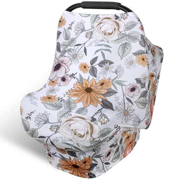 Rquite Car Seat Covers for Babies, Baby Car Seat Canopy Carrier Cover, Stretchy Multi-Use Infant Carseat Stroller Cover