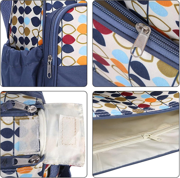 KMGDM 5Pcs/set Baby Diaper Bag Include Pad Infants Essential Organiser Large Capacity & Easy Carry for Mom and Baby