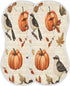 YETTASBIN Pumpkin Bird Muslin Baby Burp Cloth, Super Soft Absorbent Cotton Burp Rag Baby Bibs Feeding Cloth for Newborn