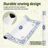VIIJJUE 31.5 31.5 Country Blue Floral Mahjong Mat Gifts x in, Vintage Blue and White French Mahjong Mat for Table
