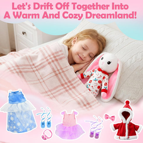 3-8, 4 Set 3 4 5 6 7 8 Ballerina Doll Stuffed Animals Girl Toys Age Bunny Stuffed Animal, Ballet Dress Up Doll, Rabbit