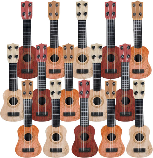 15 Pcs Kids Toy Guitar 10 Inch Mini Classical Ukulele Guitar Toy