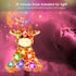 11'' Hopearl LED Musical Stuffed Giraffe Lighting Up Singing Plush Toy Adjustable Volume Lullaby Animated Soothe